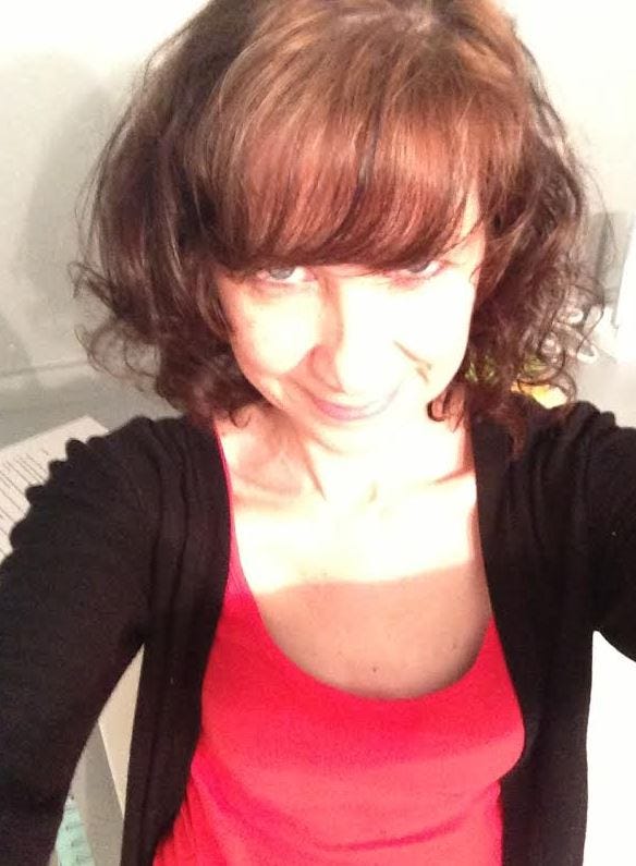 letting in the light red camisole