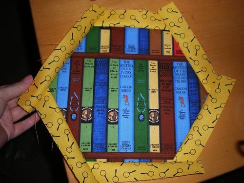 Nancy Drew patchwork Framed Hexagon Nancy Drew patchwork Framed Hexagon