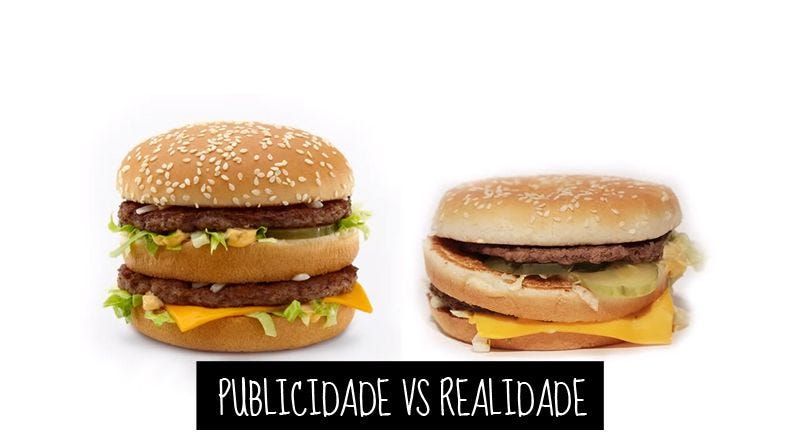 Publicidade vs Realidade - Mixidão | Big mac, Culinaria, Mcdonald's