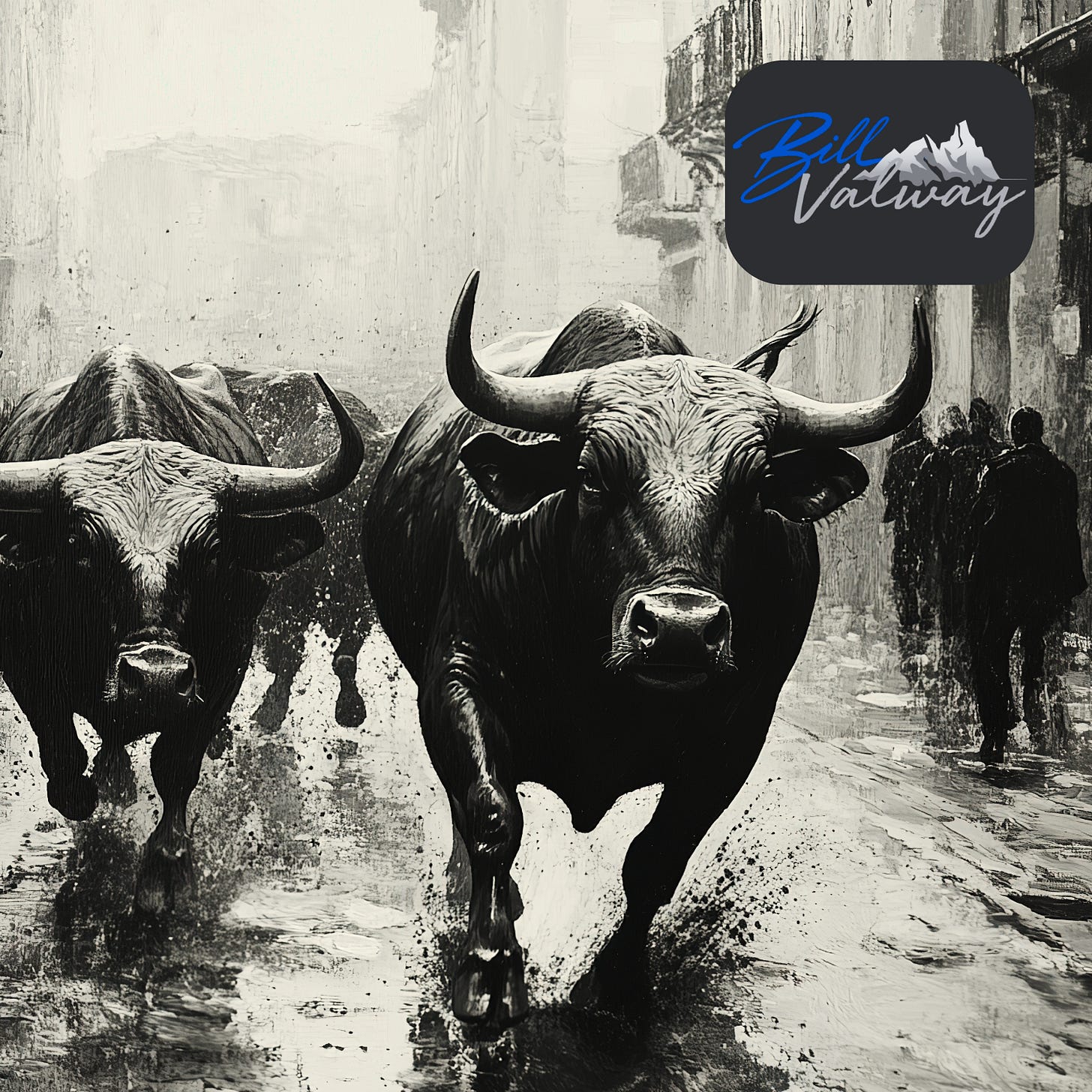 Bulls charging through cobblestone streets in Pamplona — Bill Valway on voluntary risk vs reckless risk and the trial that introduces men to their strengths.