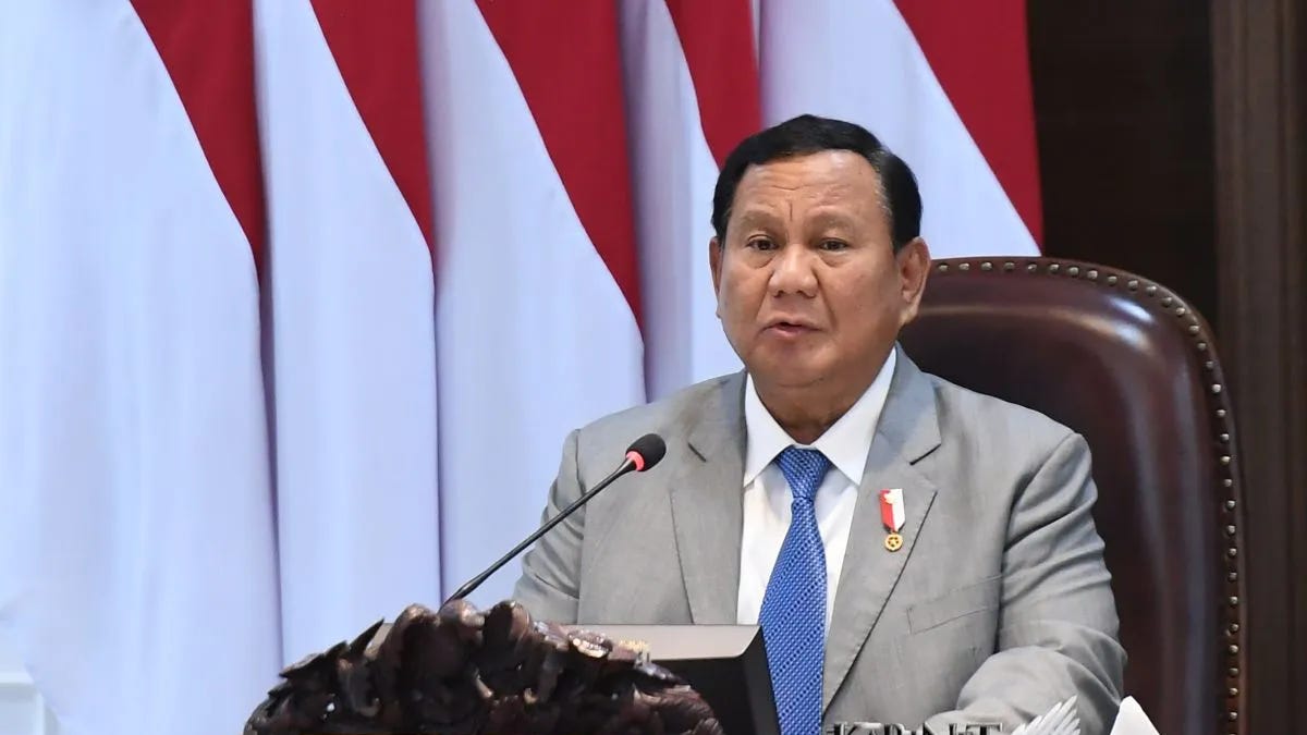 Indonesia’s Prabowo Warns Pet Investment Fund