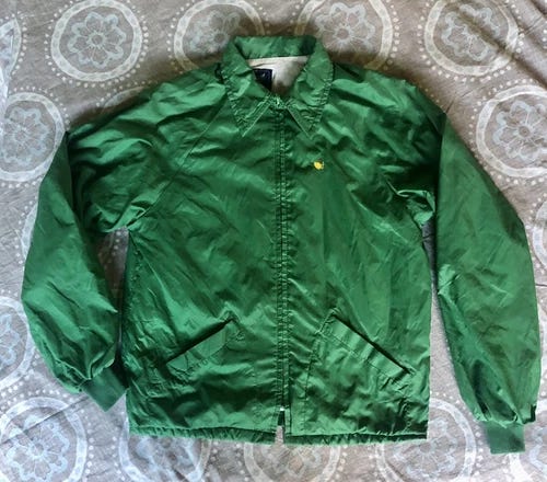 VTG DUCKSTER MASTERS GOLF AUGUSTA FULL ZIP MEN'S WINDBREAKER JACKET SZ L - Picture 1 of 6