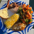 Beer Can Chicken, Raw Carrot & Snap Pea Salad, Bottled Strawberry Basil Margaritas