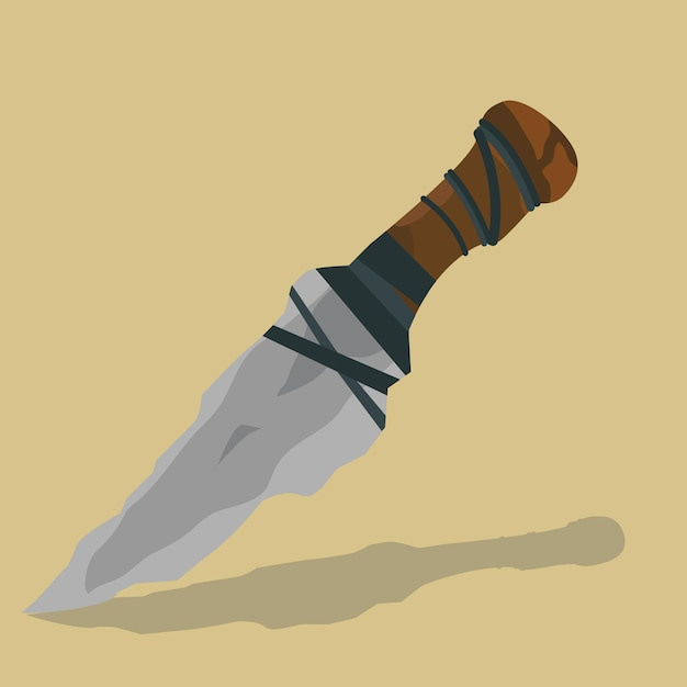 Premium Vector | Prehistoric stone knife illustration