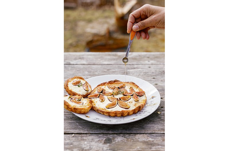 Fig & Honey Tart by Juli Vanderhoop, photo by Jocelyn Filley for The Martha's Vineyard Cookbook, on Cook the Vineyard