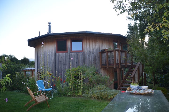 Natural Patina siberian larch cladding #roundhouse, patina