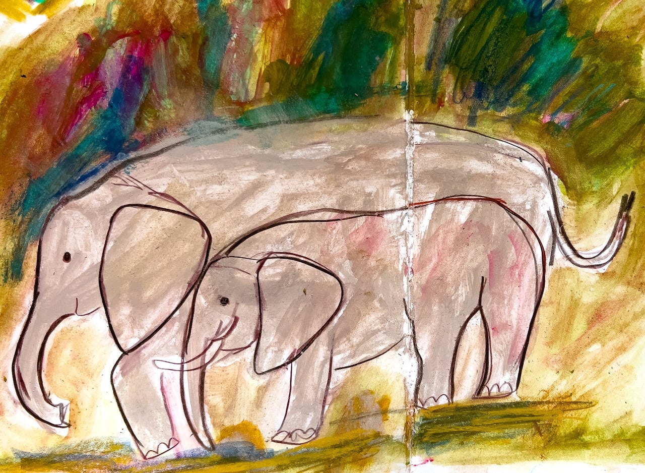 elephants illustrated by Beth Spencer