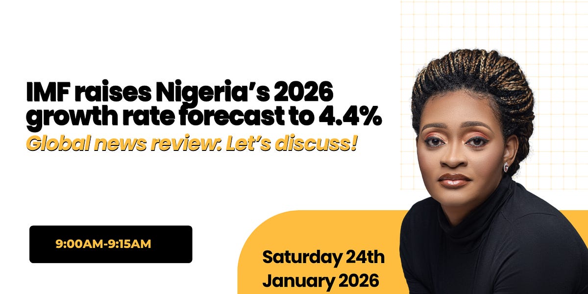 Nigerian News: IMF raises Nigeria’s 2026 growth rate forecast to 4.4%