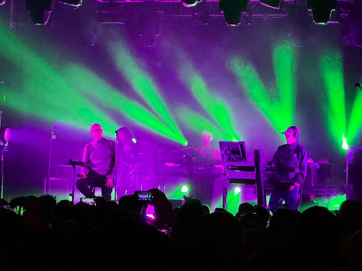 Photographs of Pet Shop Boys performing live at The Electric Ballroom, London, April 2026.