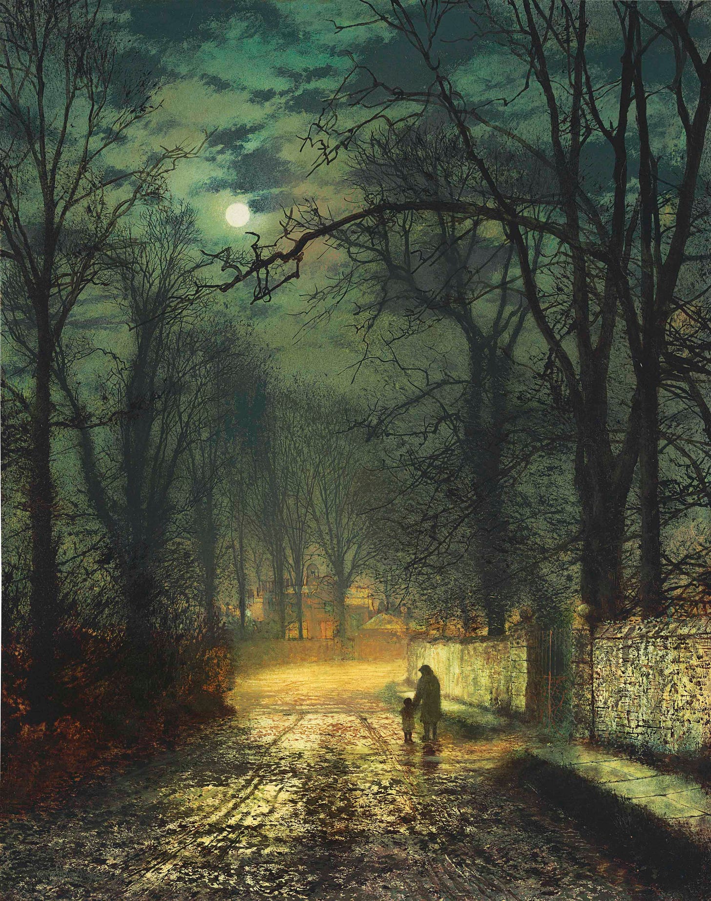 A Moonlit Lane (1874), John Atkinson Grimshaw