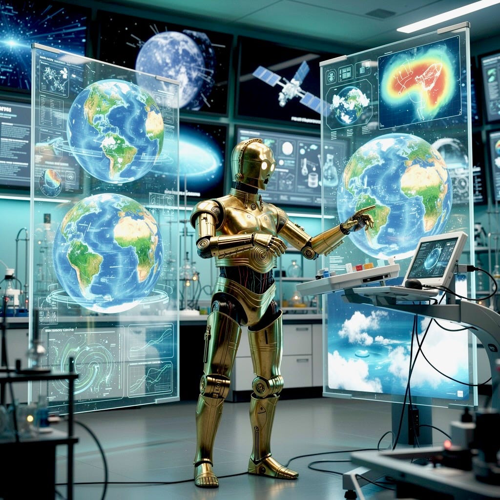 A robot in a room with screens and monitors

AI-generated content may be incorrect.