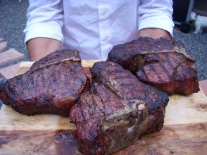 Julie Benz requested authentic bistecca Fiorentina. I was happy to accommodate.