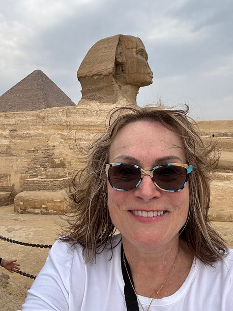 photos of Egyptian pyramids and Sphinx