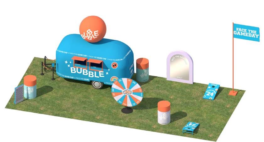 Bubble Embarks on First Annual “Face the Gameday” College Tailgate Tour