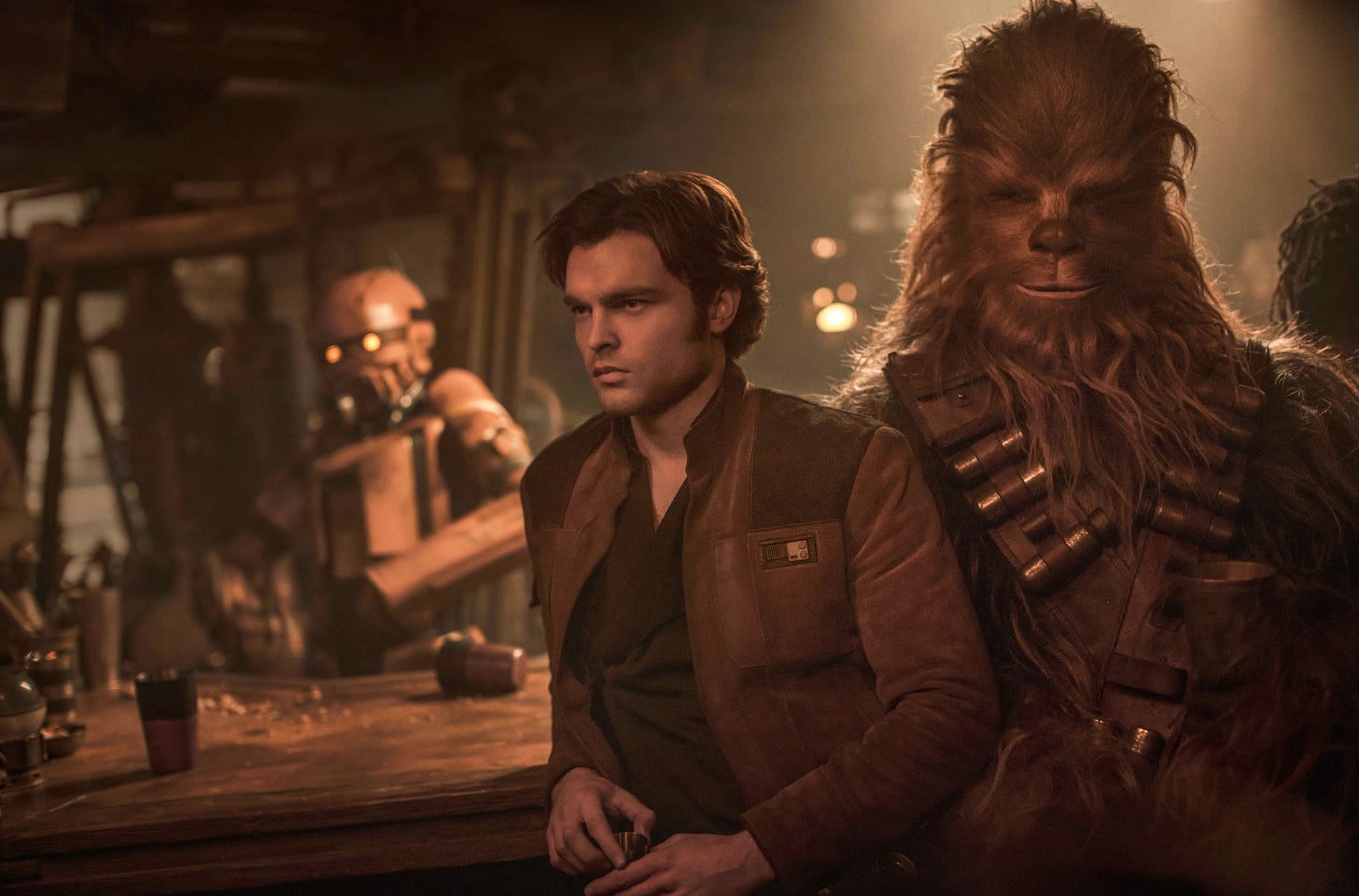 Han Solo and Chewbacca in a dingy bar Han Solo and Chewbacca in a dingy bar