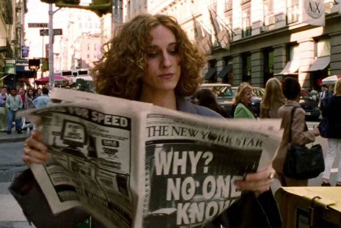 Looking Back at Carrie in the Pilot for 'Sex and the City'