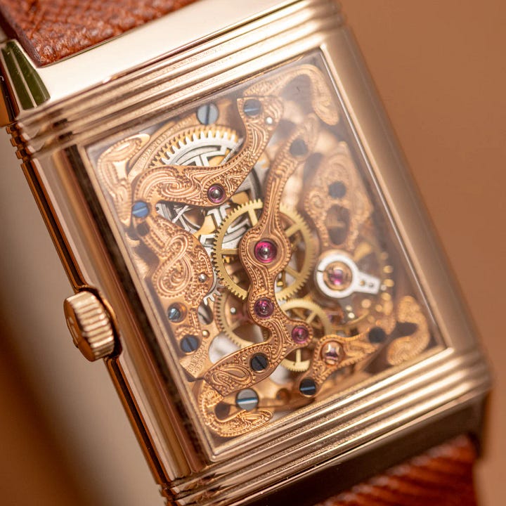 1990s Jaeger-LeCoultre Reverso shadow and art deco.