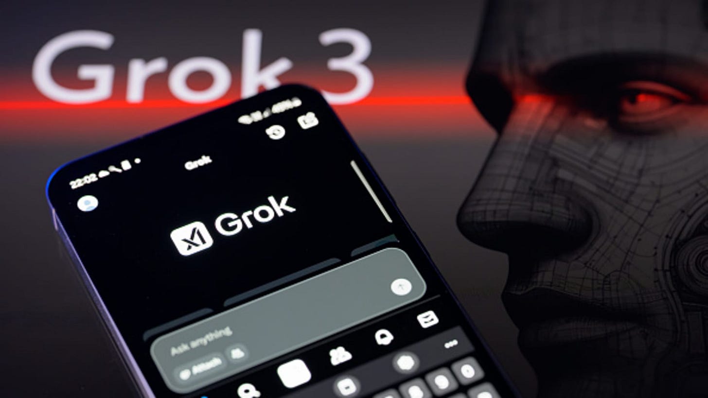The Grok X AI app displays on a mobile phone with the Grok X AI logo, as seen in this photo illustration in Brussels, Belgium, on February 16, 2025. (Photo by Jonathan Raa/NurPhoto via Getty Images)