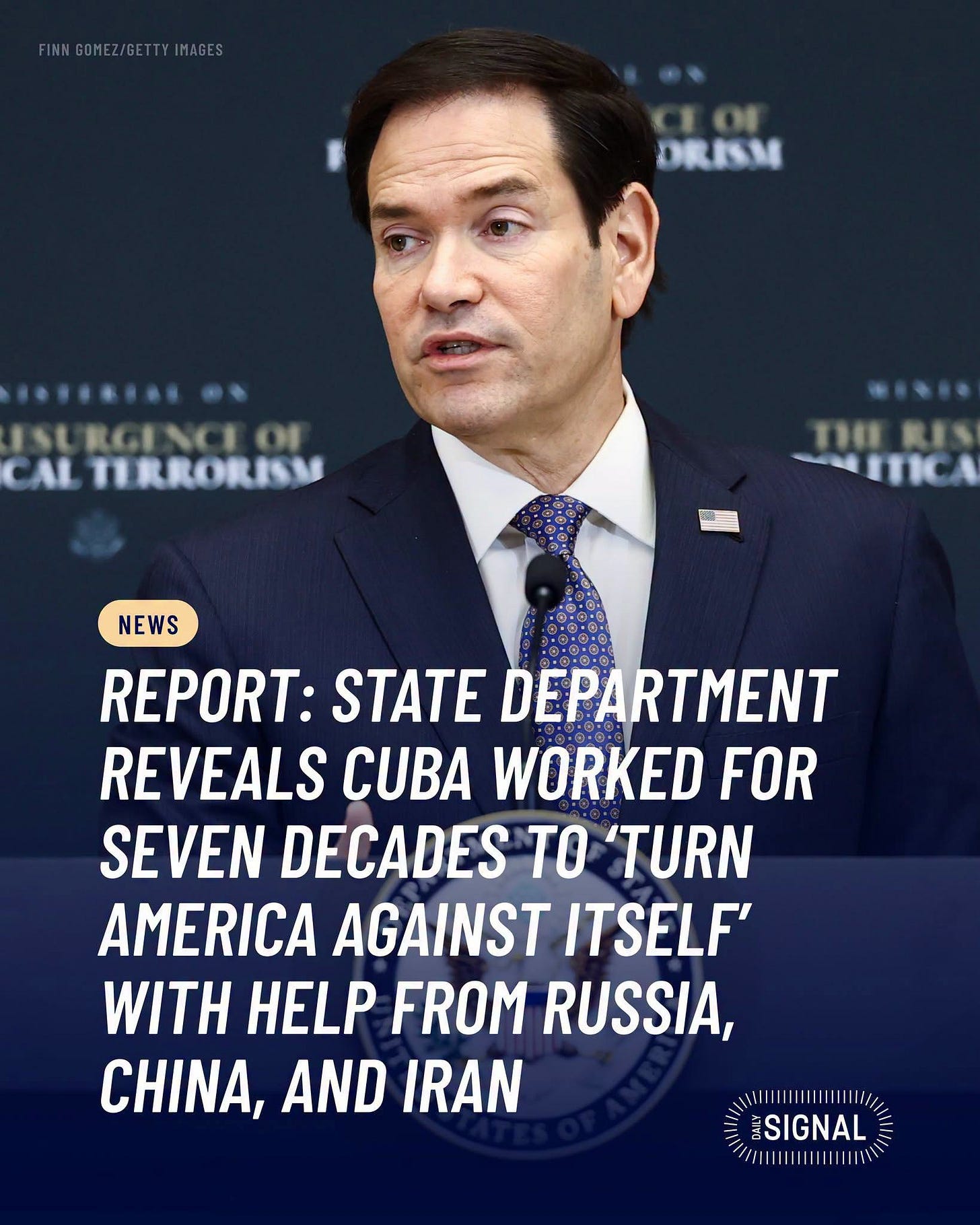 May be an image of text that says 'FIRINGONEZ/GETTYINAGES MAGES FINN FINNGOMEZ/GETT CEOE DRISM ESL RGENCEOI CAL TERRORISM חורד 0E NEWS REPORT: STATE DEPARTMENT REVEALS CUBA WORKED FOR SEVEN DECADES TO 'TURN AMERICA AGAINST ITSELF' WITH HELP FROM RUSSIA, CHINA, AND IRAN WI III II Ⅲ SIGNAL |I|' May be an image of text that says 'FIRINGONEZ/GETTYINAGES MAGES FINN FINNGOMEZ/GETT CEOE DRISM ESL RGENCEOI CAL TERRORISM חורד 0E NEWS REPORT: STATE DEPARTMENT REVEALS CUBA WORKED FOR SEVEN DECADES TO 'TURN AMERICA AGAINST ITSELF' WITH HELP FROM RUSSIA, CHINA, AND IRAN WI III II Ⅲ SIGNAL |I|'
