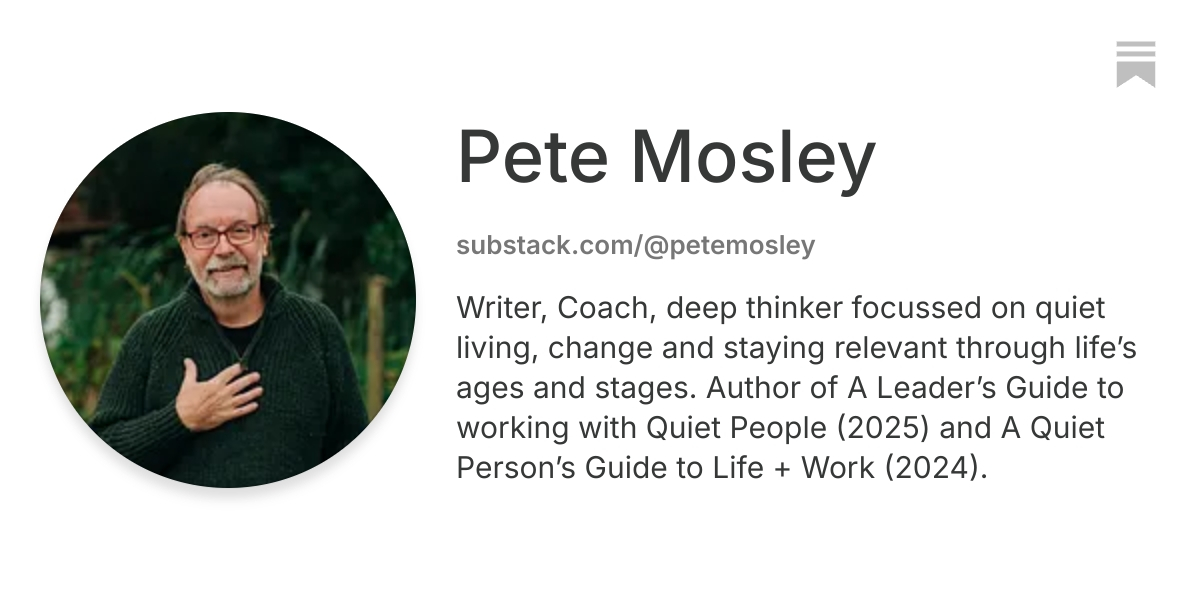 Pete Mosley | Substack