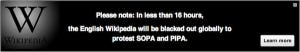 wikipedia-blackout Wikipedia SOPA blackout announcement