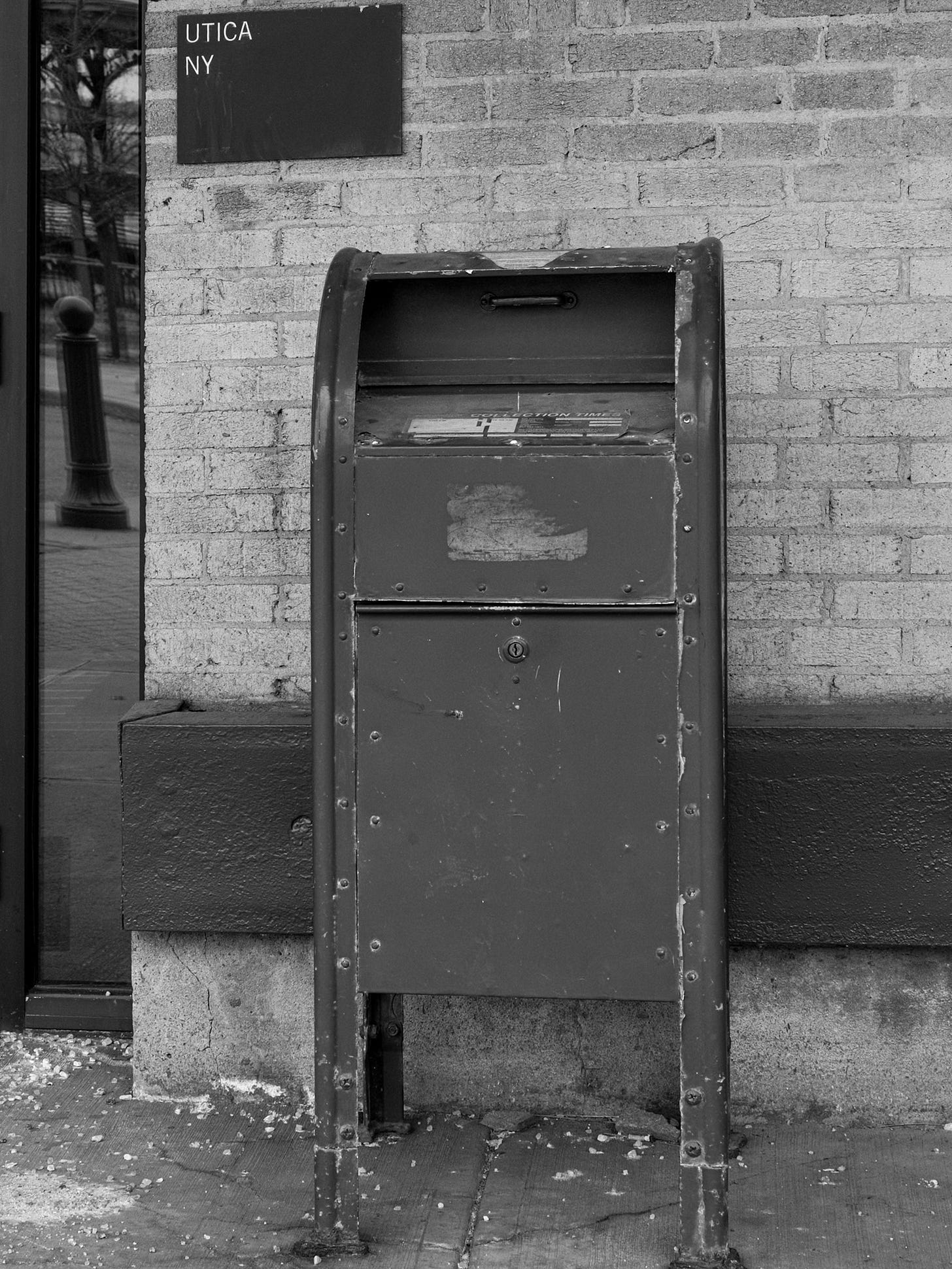 old mailbox outside utica's union station old mailbox outside utica's union station