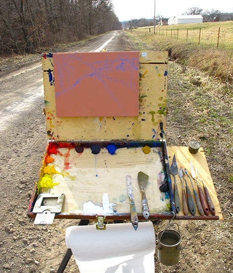 The Plein Air Oil Set-Up oil painting plein air with John Hulsey