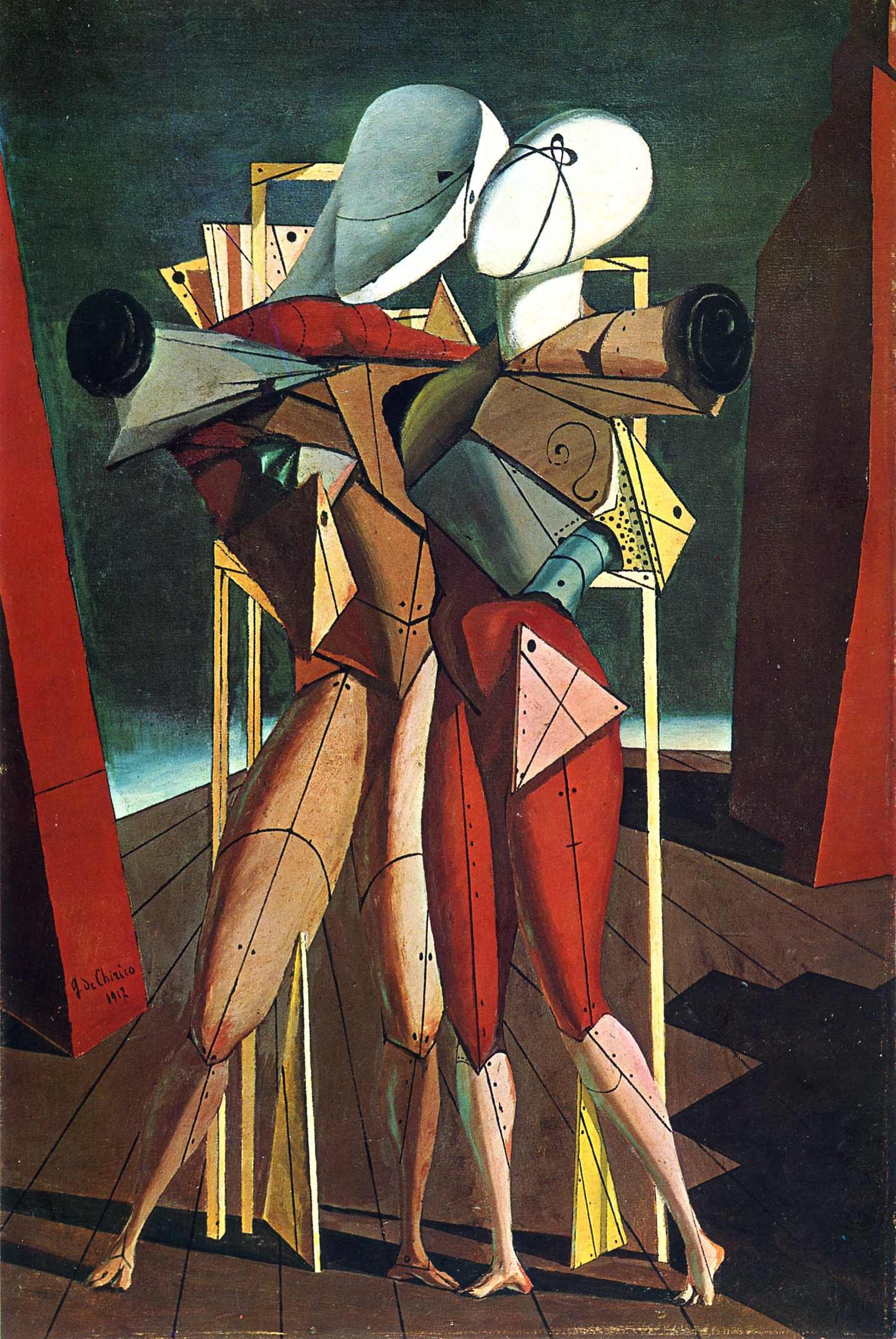Hector and Andromache (1912; Paris, France) by Giorgio de Chirico – Artchive