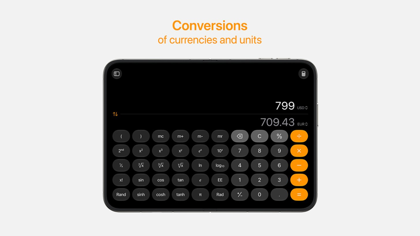 Calculator filling the open Duo