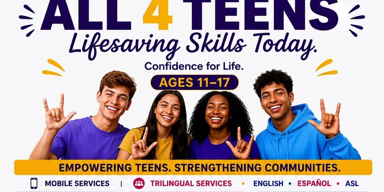 All 4 Teens Offers Lifesaving Skills, Academic Support and Community Programs for Youth