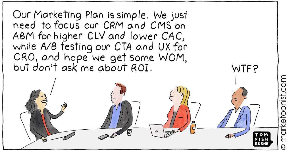 Marketing Babble cartoon Marketing Babble cartoon