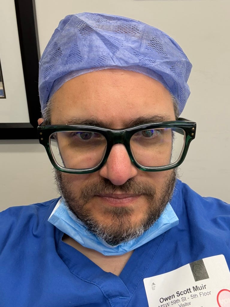 Dr. Owen Muir in the Neurosurgical OR waiting area.