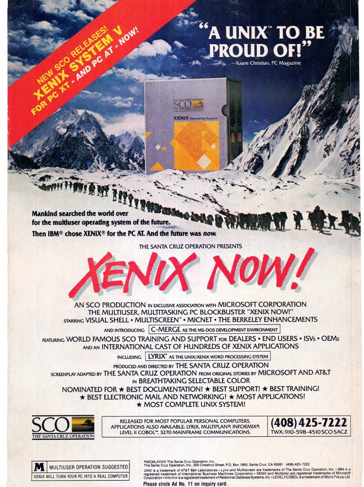 From the November 1985 issue of Unix World