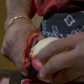 Apple fritters with maple glaze