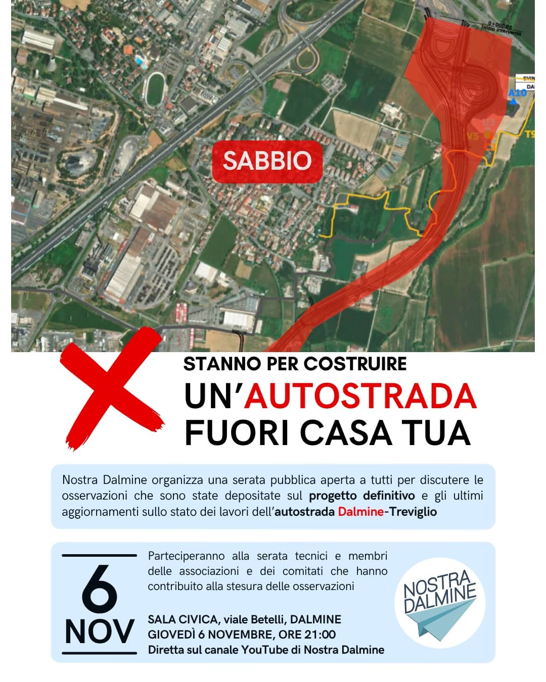 Locandina Evento Autostrada Bergamo Treviglio