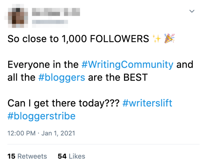 annoying tweet asking for followers