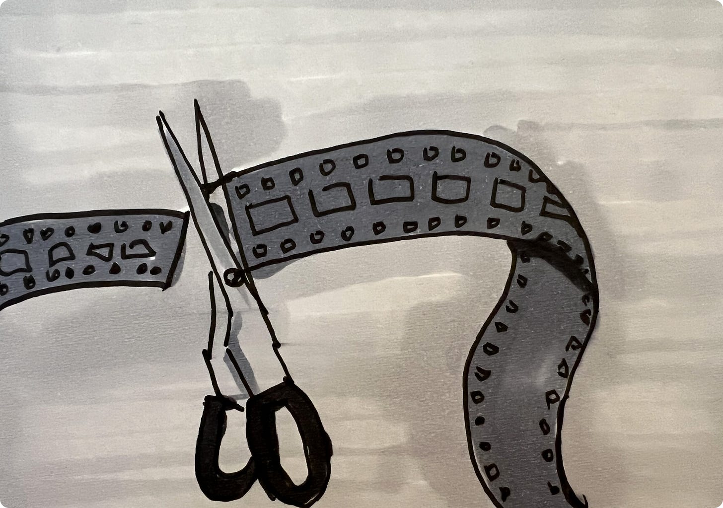 Drawing of cutting film strips
