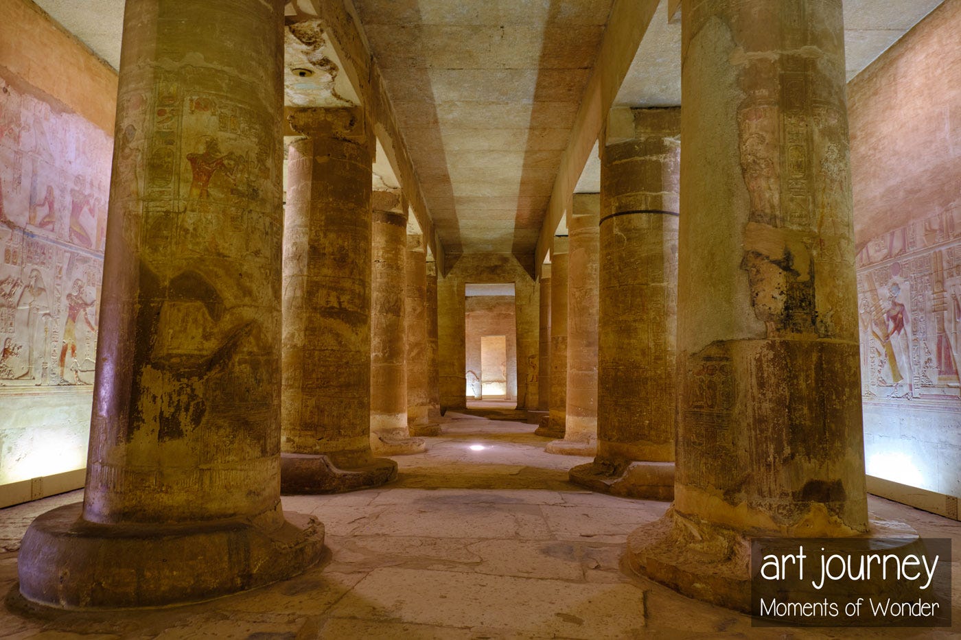 Abydos Temple Ramses II colonnade empty