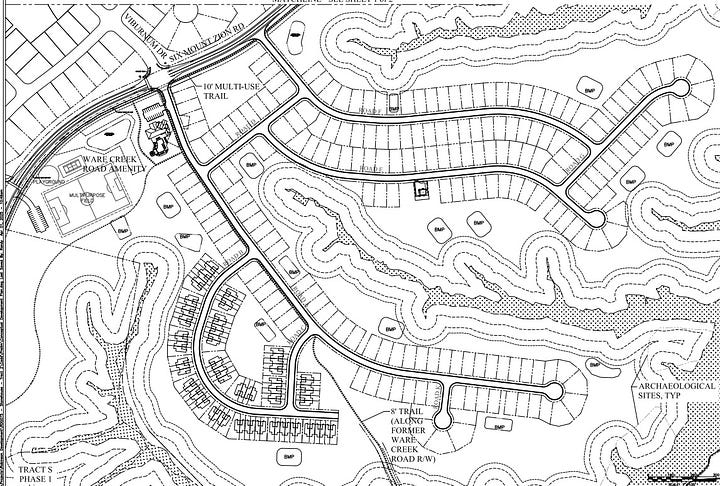 plat of planned unit development in Stonehouse District