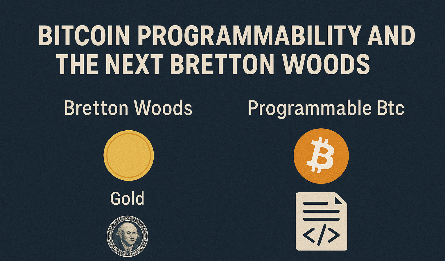 Bitcoin Programmability and the Next Bretton Woods
