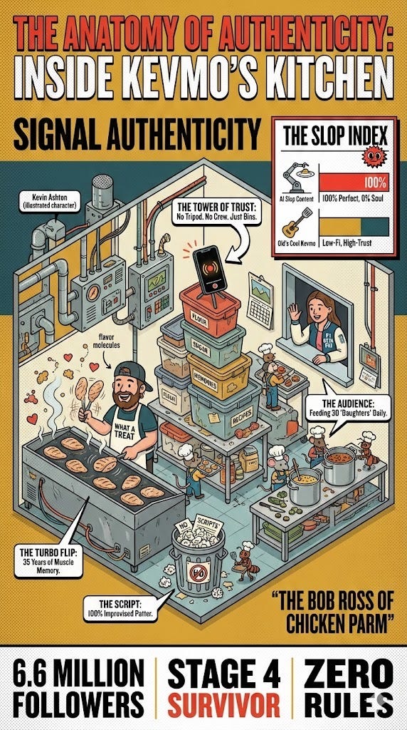 The Bob Ross of the Kitchen: Signal Authenticity, Culinary Performance, and the Kevin Ashton Phenomenon