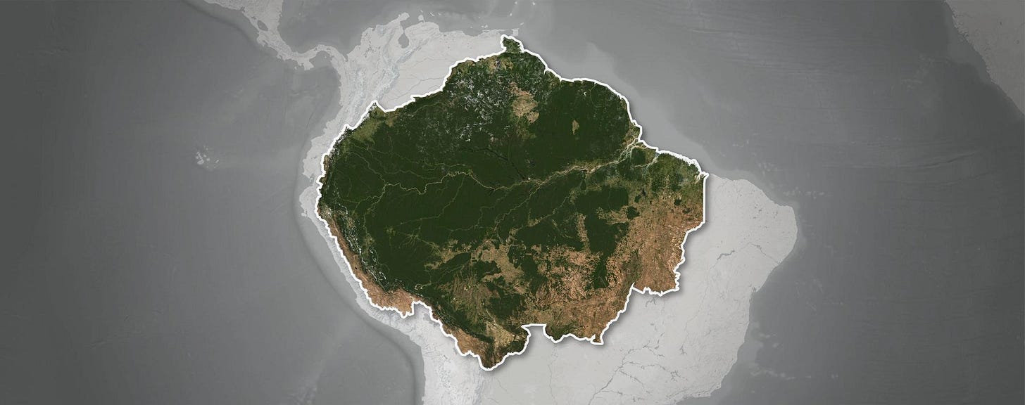Planet Quarterly Mosaic of the Amazon boundary from 2025. © Planet Labs 2025. All rights reserved. Planet Quarterly Mosaic of the Amazon boundary from 2025. © Planet Labs 2025. All rights reserved.