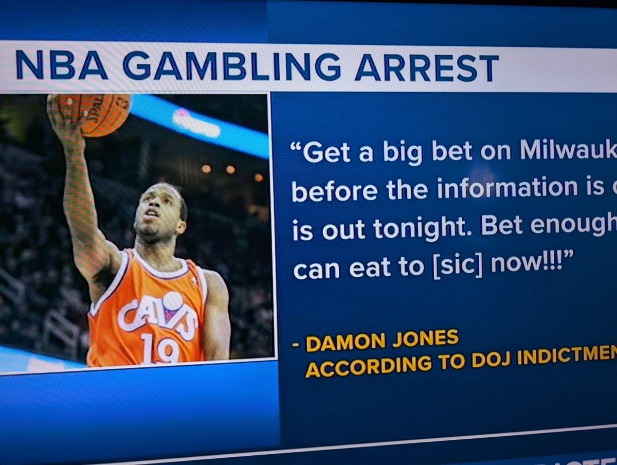 NBA Gambling arrests and tip posted by one of the people in it.