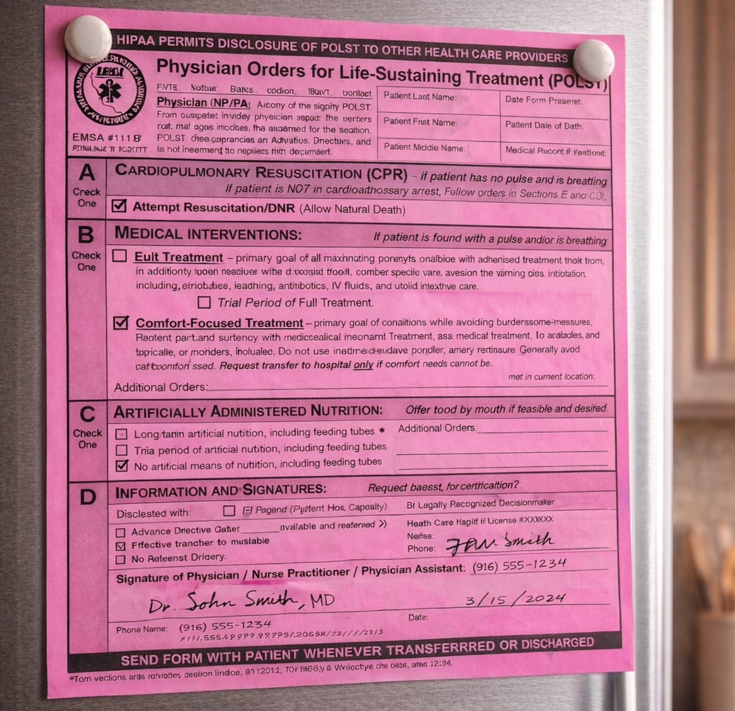 Polst When Wishes Become Medical Orders: Understanding POLST and MOLST—and ...