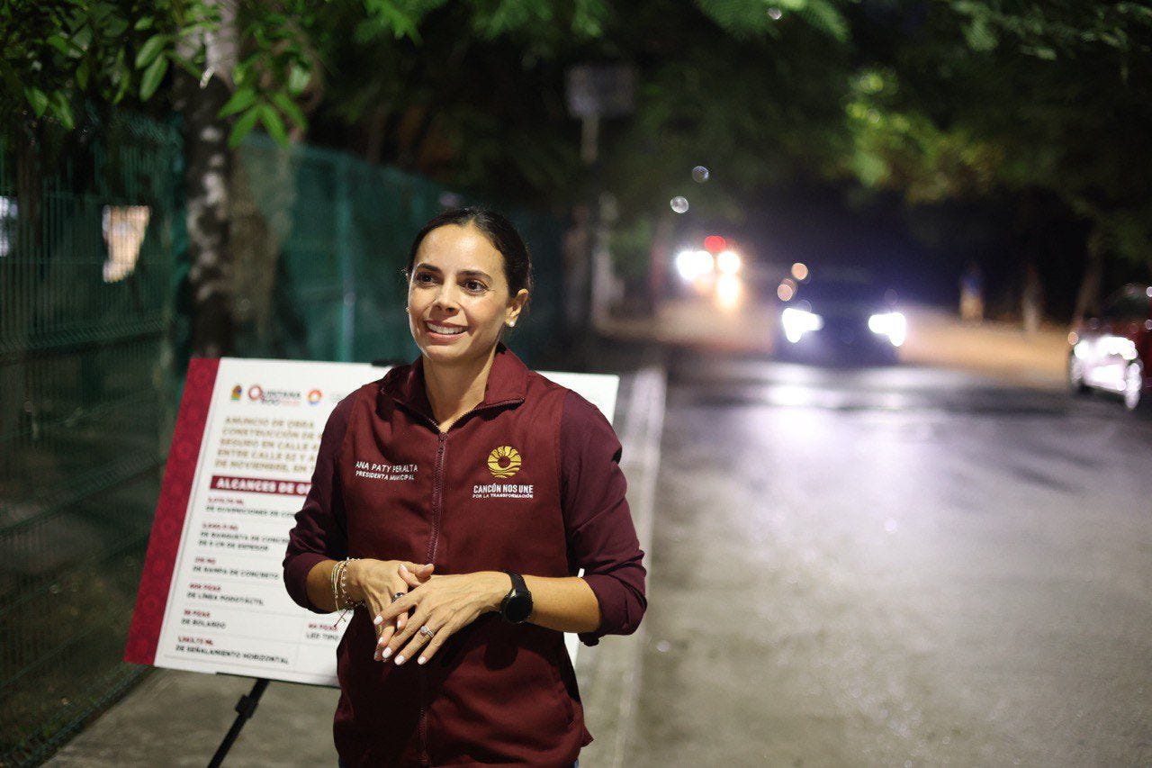 Anuncia Ana Paty Peralta construcción de sendero seguro en la SM 77