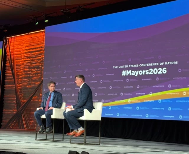 LEFT: US Conference of Mayor’s President, Mayor David Holt, and I rally Mayors behind America the Entrepreneurial | RIGHT: America the Entrepreneurial Team