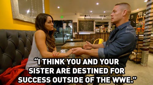 john cena pushes nikki out of wwe total divas for freedom 2015 john cena pushes nikki out of wwe total divas for freedom 2015