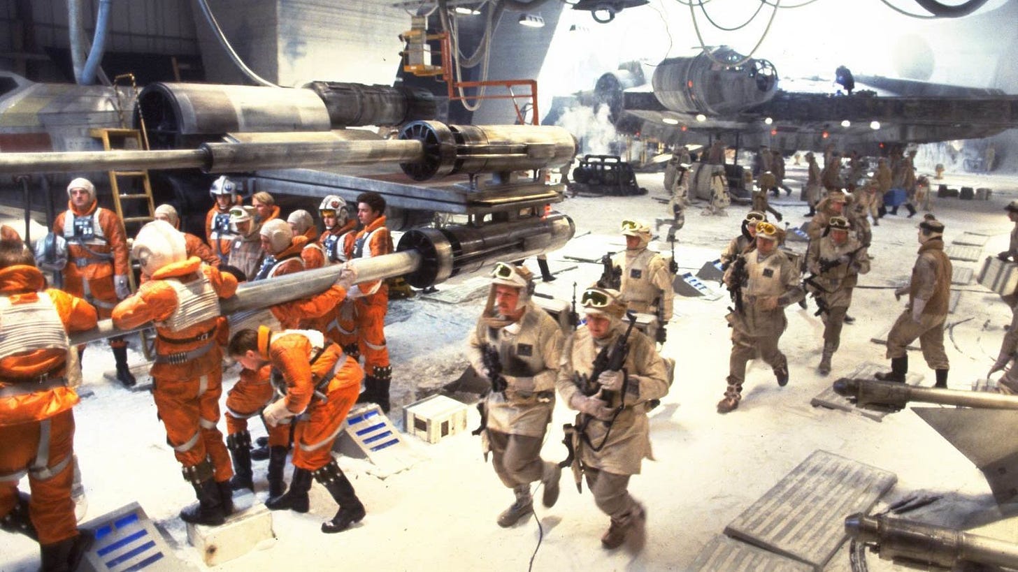 The Rebel Alliance on Hoth in The Empire Strikes Back