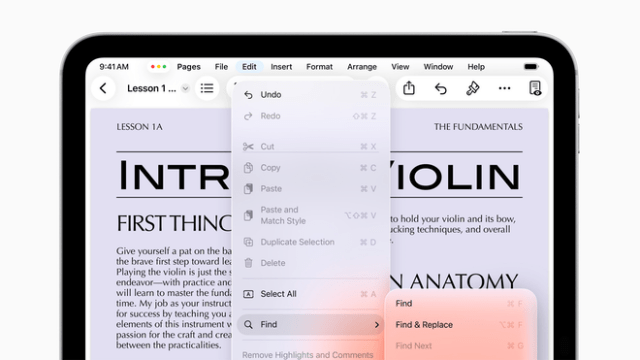With the new menu bar, users can access the commands available in an app, and quickly find a specific feature or related tips by using search. With the new menu bar, users can access the commands available in an app, and quickly find a specific feature or related tips by using search.