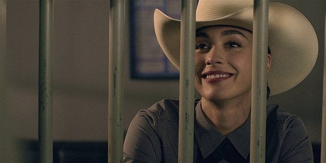 WAlker Micki taunting Cordell in jail. WAlker Micki taunting Cordell in jail.